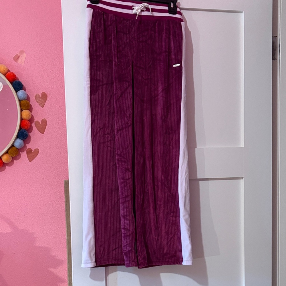 Purple and White Track Pants girls